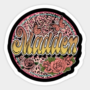 Graphic Proud Madden Name Flower Birthday 70s 80s 90s Vintage Styles Sticker